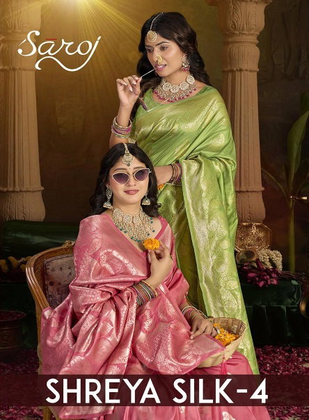 Shreya Silk Vol 4 By Saroj Silk Surat Occasion Wear Saree Wholesale Online